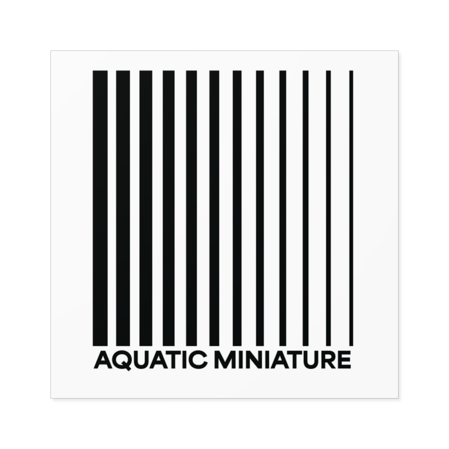 Aquatic Miniature "Minimal Logo" Sticker (Indoor/Outdoor)